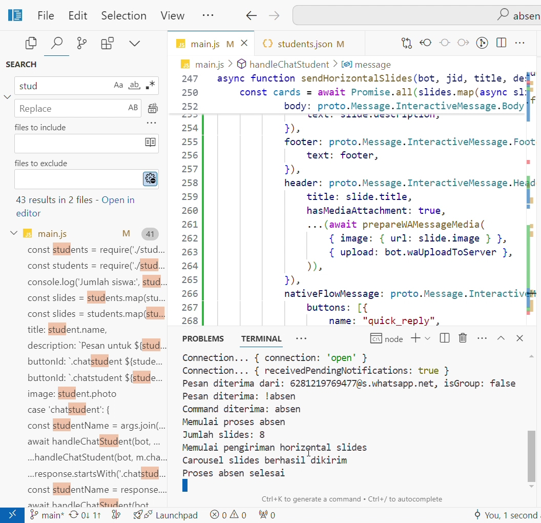 Bot Whatsapp Reminder Absensi PKL